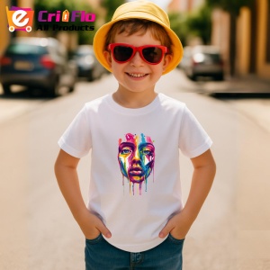 Tricou Fata stil graffiti cu pete de vopsea curcubeu Copii | Dama | Barbat - Img 10