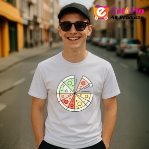 Tricou Felie Pizza Minimal Ilustratie, Copii | Dama | Barbat - Img 7