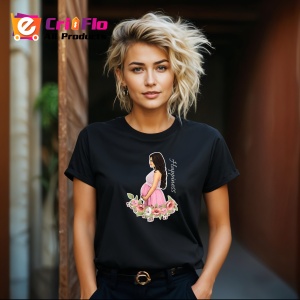 Tricou Femeie Insarcinata Roz, din bumbac 100%, tricou negru, Dama | Barbat - Img 3