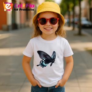 Tricou Fluture rosu si negru model clasic intens si simetric 2 Copii | Dama | Barbat Barbat - Img 15