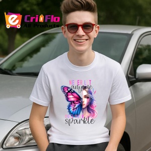 Tricou Fluture si femeie pastel mesaj motivational never let anyone dull your sparkle Copii | Dama | Barbat Barbat - Img 8