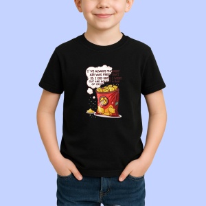 Tricou Free Air Until Bag Of Crisps, Copii | Dama | Barbat, culoare negru - Img 3
