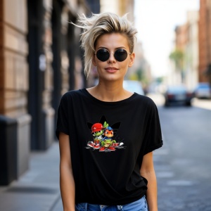 Tricou Frogs Friends Urban Tricou Negru - Copii | Dama | Barbat - Img 8