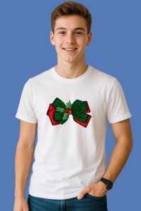 Tricou Funda Carouri Rosu Verde, din bumbac 100%, tricou alb, Copii | Dama | Barbat - Img 2