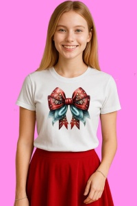 Tricou Funda Rosie Cu Auriu Si Albastru, din bumbac 100%, tricou alb, Copii | Dama | Barbat - Img 3