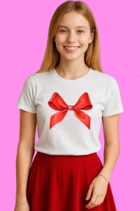 Tricou Funda Rosie Satin Mare, din bumbac 100%, tricou alb, Copii | Dama | Barbat - Img 3