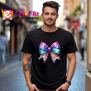 Tricou Fundita fashion imprimeu leopard roz si turcoaz in degrade curcubeu Copii | Dama | Barbat Barbat - Img 18