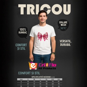 Tricou Fundita roz intens cu imprimeu leopard stil modern glam Copii | Dama | Barbat Barbat - Img 10