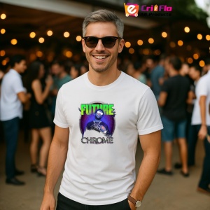 Tricou Future - Chrome Glow, muzica Pop, Dama | Barbat | Copii - Img 3