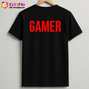 Tricou GAMER, Personalizat | Unisex Dama si Barbat, Negru - Img 2