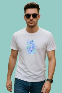 Tricou Get Well Soon Text Caligrafic Albastru V1, din bumbac 100% , tricou alb pentru Copii | Dama | Barbat - Img 3