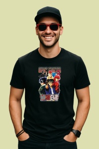 Tricou Ghost Fighter lupta eroica intre bine si rau in stil anime, Copii | Dama | Barbat , tricou negru - Img 4