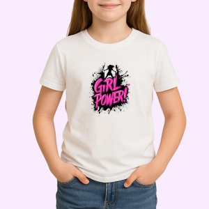 Tricou Girl Power Roz Puternic, Copii | Dama | Barbat - Img 3