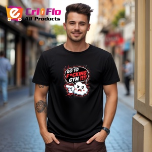 Tricou Go To Fcking Gym Personaj Nervos, Copii | Dama | Barbat, culoare negru