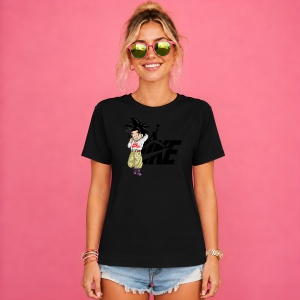Tricou Goku Copil Dragon Ball Z Urban Fashion Logo Negru, din bumbac 100%, tricou negru, Copii | Dama | Barbat - Img 2