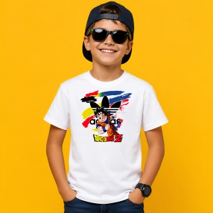 Tricou Goku Dragon Ball Z Luptator Anime Urban Graffiti, din bumbac 100% Copii | Dama | Barbat