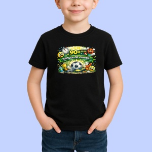 Tricou Grafica Fotbal Minge Si Trofeu V2, din bumbac 100%, tricou negru Copii | Dama | Barbat