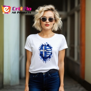 Tricou Greece Steag Splash Art, Copii | Dama | Barbat - Img 12