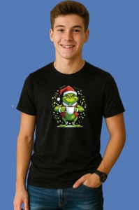 Tricou Grinch Cu Cana Verde, din bumbac 100% Copii | Dama | Barbat - Img 3