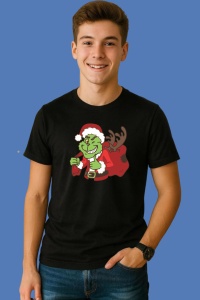 Tricou Grinch Cu Renul, din bumbac 100% Copii | Dama | Barbat