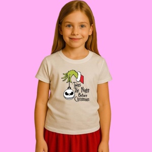 Tricou Grinch The Night Before Christmas For Cricut, din bumbac 100%, tricou alb, Copii | Dama | Barbat - Img 2