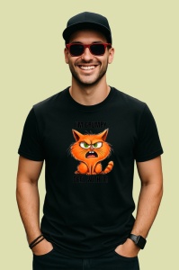 Tricou Grumpy cat deal with it pisica nervoasa mesaj comic, Copii | Dama | Barbat , tricou negru - Img 4