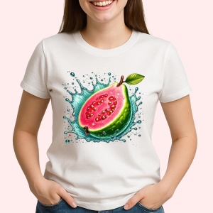 Tricou Guava si valuri tropicale, Fructe, Copii | Dama - Img 2