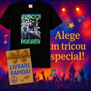 Tricou Gucci Mane v1, muzica Rap, Dama | Barbat | Copii, Culoare Negru - Img 11
