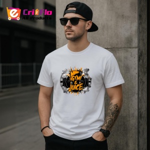 Tricou Gym And Juice Ilustratie Haltere, Copii | Dama | Barbat