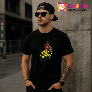 Tricou Gym Therapy Silueta Galben Negru, Copii | Dama | Barbat, culoare negru - Img 6