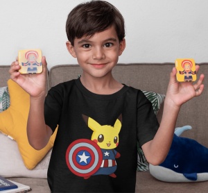 Tricou Haios Copii Personalizat - Captain Pikachu - Cadou - Img 3
