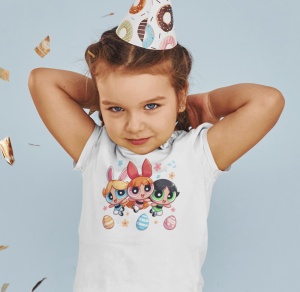 Tricou Haios Copii Personalizat - Easter Powerpuff - Cadou