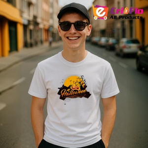 Tricou Halloween Logo, din bumbac 100%, tricou alb, Dama | Barbat - Img 4