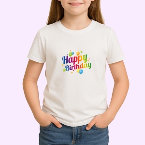 Tricou Happy Birthday Colorat - Copii | Dama | Barbat