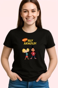 Tricou Hey Arnold baiatul cu cap in forma de minge in aventuri urbane, Copii | Dama | Barbat , tricou negru - Img 3