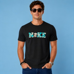 Tricou Highland Cow Teal Texture Rustic Urban Mashup Art, din bumbac 100%, tricou negru, Copii | Dama | Barbat - Img 2