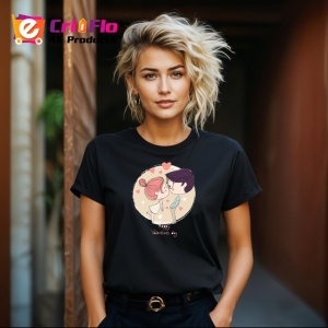 Tricou Hmmm Valentines Day Cuplu Amuzant, din bumbac 100%, tricou negru Copii | Dama | Barbat - Img 8