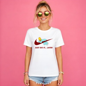 Tricou Homer Simpson Lazy Vibe Logo Grena Urban Street Art, din bumbac 100% Copii | Dama | Barbat