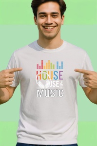 Tricou House Music Bara Sunet Colorata, Copii | Dama | Barbat - Img 2