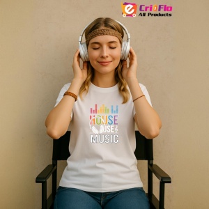Tricou House Music Bara Sunet Colorata, Copii | Dama | Barbat - Img 11