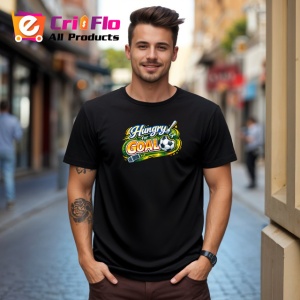 Tricou Hungry For Goal Minge Fotbal Design Dinamic V1, din bumbac 100%, tricou negru Copii | Dama | Barbat - Img 5