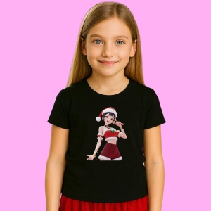Tricou Huntrix K Pop Hunters Demon Fata Sexy Santa Outfit Fashion, din bumbac 100%, tricou negru, Copii | Dama | Barbat - Img 2