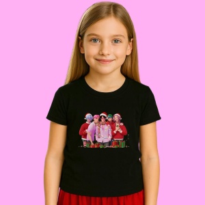 Tricou Huntrix K Pop Hunters Demon Grup Baieti Stil Kpop Sarbatori, din bumbac 100%, tricou negru, Copii | Dama | Barbat - Img 2