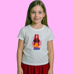 Tricou Huntrix K Pop Hunters Demon Mira Outfit Galben Fashion, din bumbac 100%, tricou alb, Copii | Dama | Barbat - Img 2