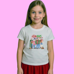 Tricou Huntrix K Pop Hunters Demon Saiyaboys Grup Baieti Craciun, din bumbac 100%, tricou alb, Copii | Dama | Barbat - Img 2