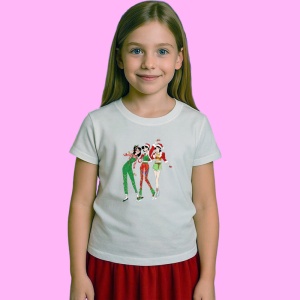 Tricou Huntrix K Pop Hunters Demon Trio Fete Pozitie Dinamica Verde, din bumbac 100%, tricou alb, Copii | Dama | Barbat - Img 2