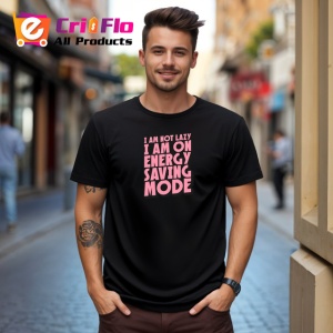 Tricou I Am Not Lazy I Am On Energy Saving Mode Roz, din bumbac 100%, tricou negru Copii | Dama | Barbat - Img 5