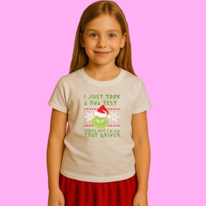Tricou I Just Took A Dna Test Grinch, din bumbac 100%, tricou alb, Copii | Dama | Barbat