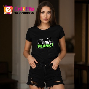 Tricou I Love Plank Exercitiu Fitness, Copii | Dama | Barbat, culoare negru - Img 10