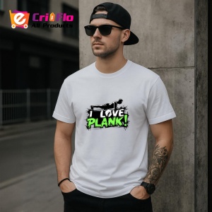 Tricou I Love Plank Exercitiu Fitness, Copii | Dama | Barbat - Img 5